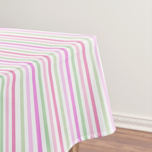 Nappe Rayures, rose, vert (In Situ)
