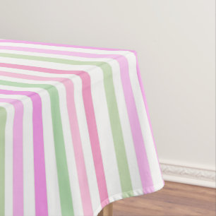 Nappe Rayures, rose, vert