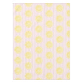 Nappe Rayures roses citron jaune  (Devant)