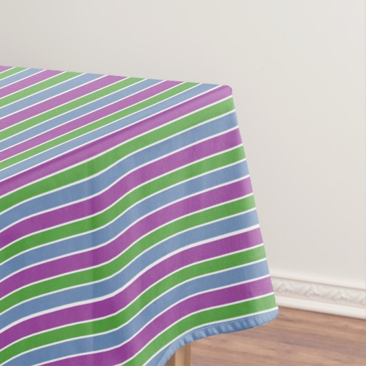 Nappe Rayures Vert Bleu Violet (In Situ)