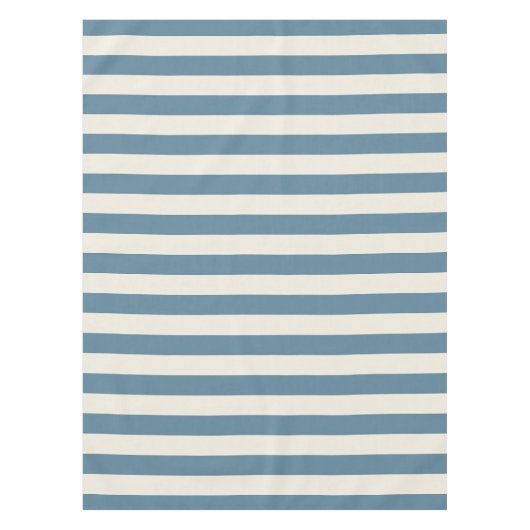 Nappe Rayures verticales bleues et crème (Devant)