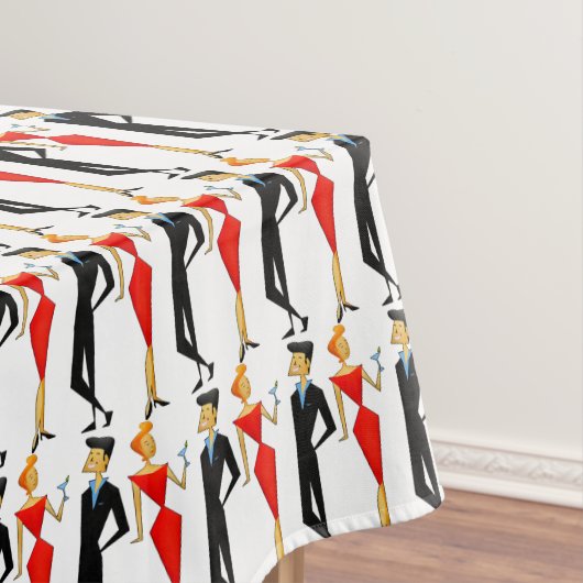 Nappe Rectangle de couple de la soirée cocktail Retro le (In Situ)