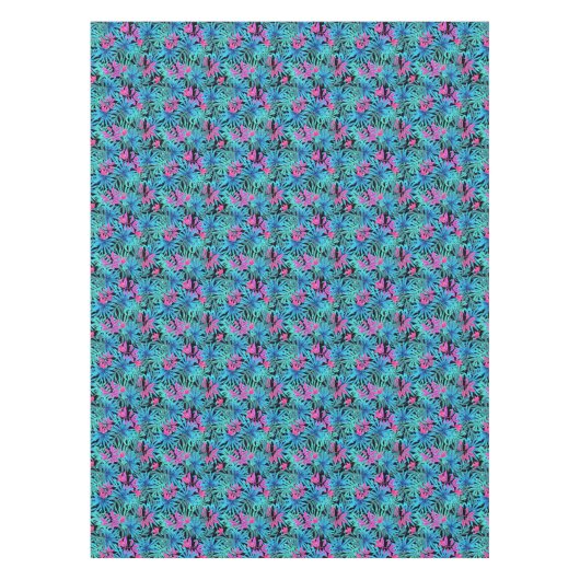 Nappe Rectangle de Motif de fleurs tropicales exotiques (Devant)