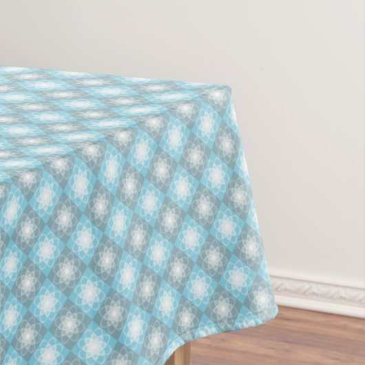 Nappe Rectangle de Motif géométrique bleu et gris rétro (In Situ)