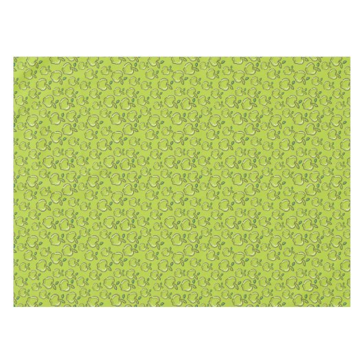 Nappe Rectangle de verger de pomme vert rétro (Devant (Horizontal))