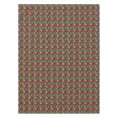 Nappe Rectangle Motif rétro psychédélique des années 60 (Devant)