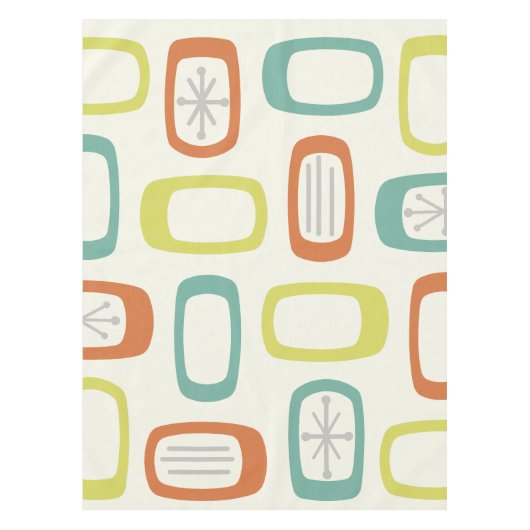 Nappe Rectangles arrondies MCM du milieu du siècle (Devant)