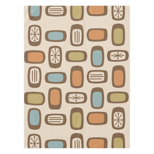 Nappe Rectangles arrondies MCM du milieu du siècle (Devant)