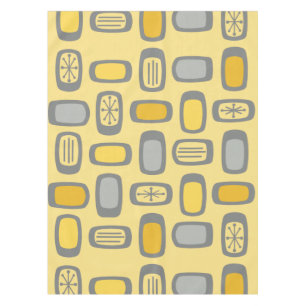 Nappe Rectangles arrondies MCM du milieu du siècle gris