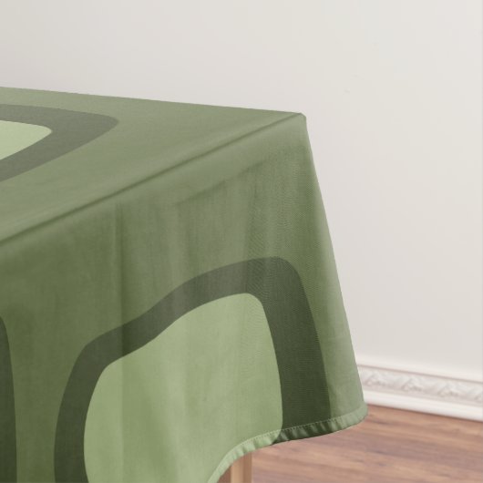 Nappe Rectangles arrondies MCM du milieu du siècle vert (In Situ)