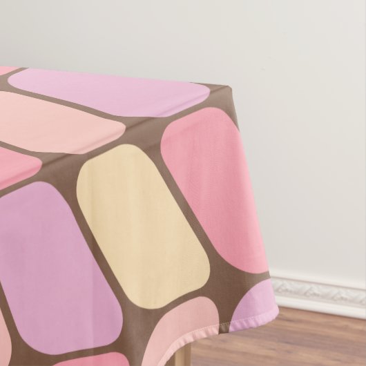 Nappe Rectangles diagonales vintages Crème glacée (In Situ)