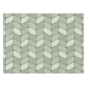 Nappe Rectangles diagonales vintages Vert sage (Devant (Horizontal))
