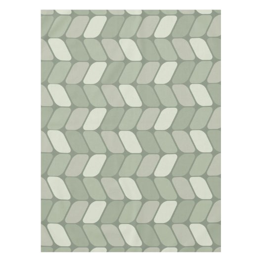 Nappe Rectangles diagonales vintages Vert sage (Devant)