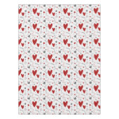 Nappe Red and Black Doodle Hearts Love (Devant)