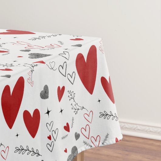 Nappe Red and Black Doodle Hearts Love (In Situ)