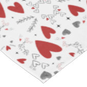 Nappe Red and Black Retro Hand Drawn Hearts Love (Angle)