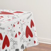 Nappe Red and Black Retro Hand Drawn Hearts Love (In Situ)