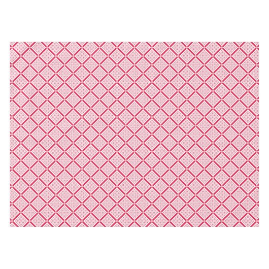 Nappe Red and white geometric checkered pattern retro (Devant (Horizontal))