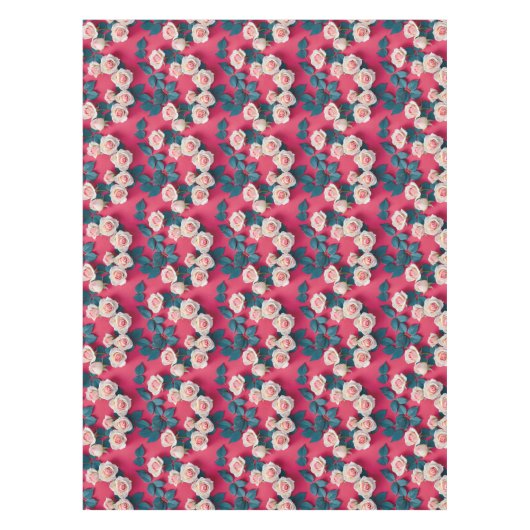 Nappe Red And White Roses  (Devant)