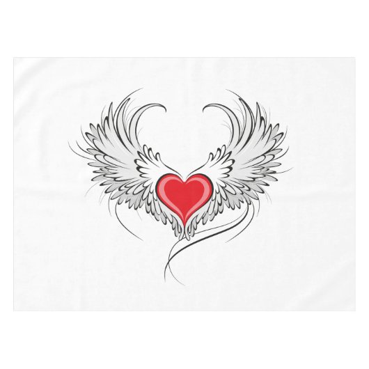 Nappe Red Angel Coeur avec ailes (Devant (Horizontal))