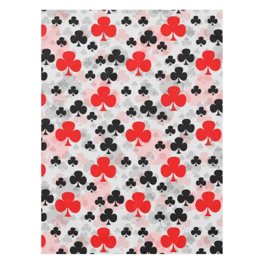 Nappe Red Black Clover Club Design Motif Abstrait (Devant)