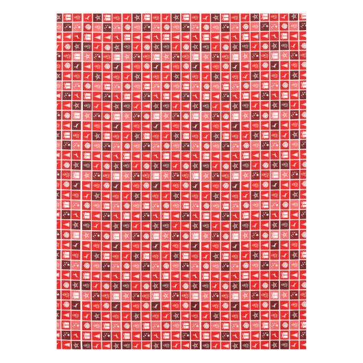 Nappe Red Christmas Holiday Cute Tree Reinder (Devant)