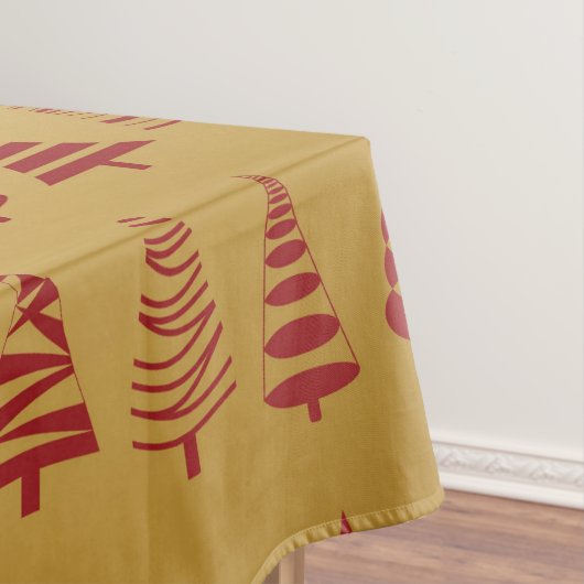 Nappe Red Christmas se bat contre l'or (In Situ)
