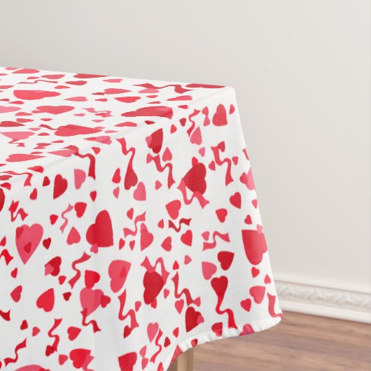 Nappe Red Confetti Hearts Motif (In Situ)