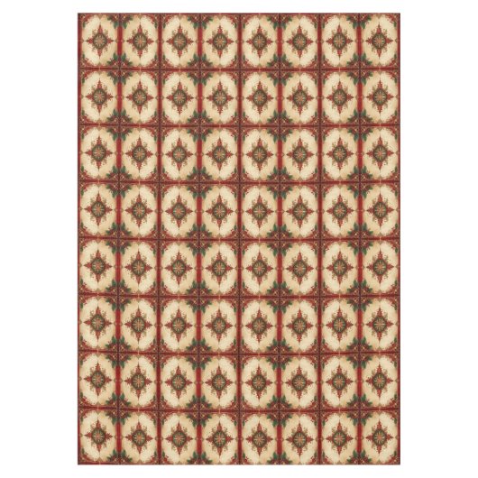Nappe Red Decorative Holiday Tablecloth (Devant)