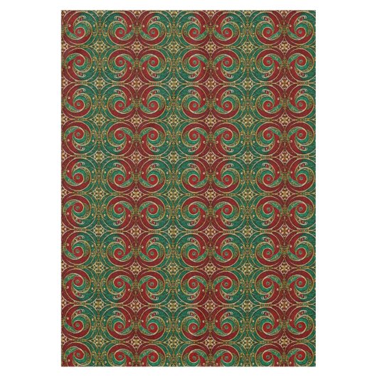 Nappe Red Gold Green Holiday (Devant)
