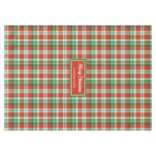 Nappe Red Green Checkered Tablecloth Traditional Style (Devant (Horizontal))