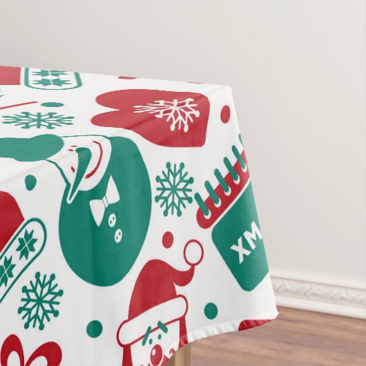 Nappe Red Green Christmas Tablecloth (In Situ)