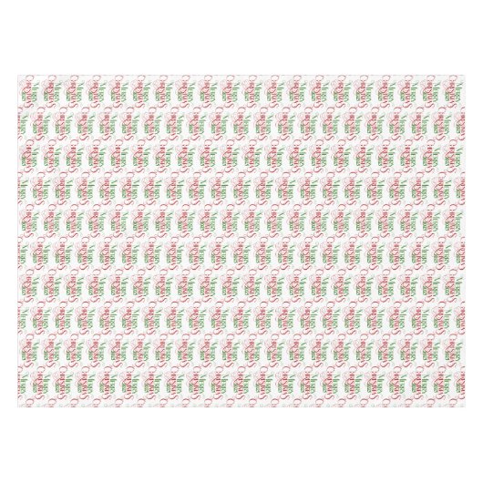 Nappe Red & Green Joyeux Noël Retro Typographie (Devant (Horizontal))