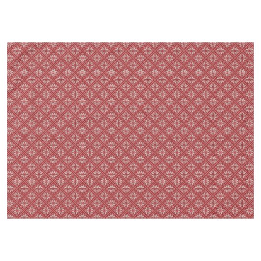 Nappe Red Jacquard Christimas Tablecloth (Devant (Horizontal))