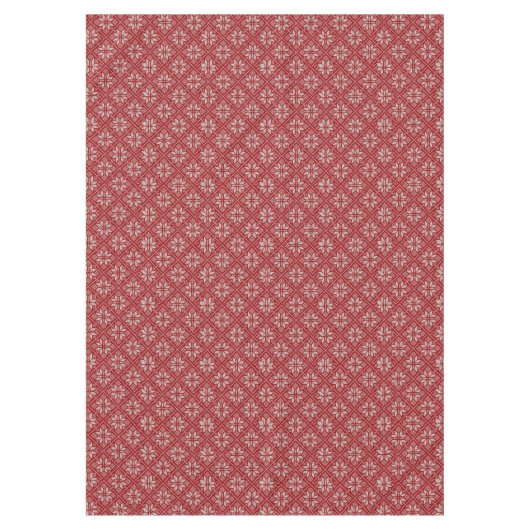 Nappe Red Jacquard Christimas Tablecloth (Devant)