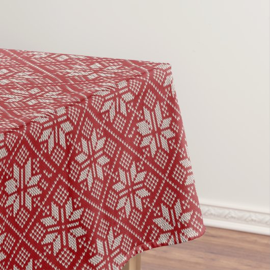 Nappe Red Jacquard Christimas Tablecloth (In Situ)
