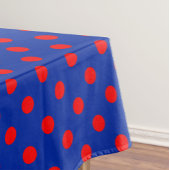 Nappe Red On Blue Polka Dots Pattern Design