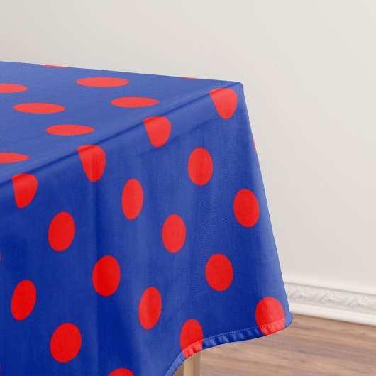 Nappe Red On Blue Polka Dots Pattern Design