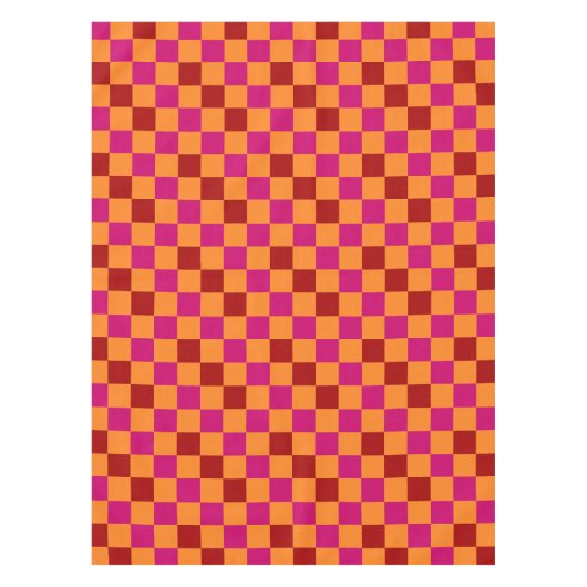 Nappe Red Orange Pink Checkered Pattern Design  (Devant)