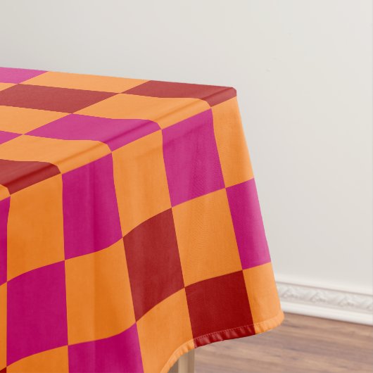 Nappe Red Orange Pink Checkered Pattern Design  (In Situ)