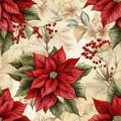 Nappe Red Poinsettia Tablecloth Classic Holiday Decor