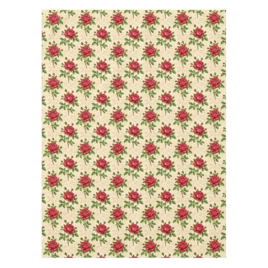 Nappe Red rose vintage pattern (Devant)