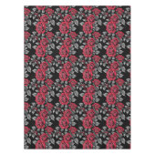 Nappe Red Roses On A Black Background (Devant)