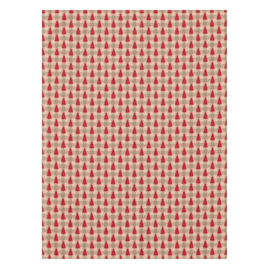 Nappe Red Tan Buffalo Plaid Red Christmas Trees (Devant)