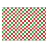 Nappe Red White Green Checkered Pattern Design  (Devant (Horizontal))