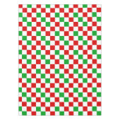 Nappe Red White Green Checkered Pattern Design  (Devant)