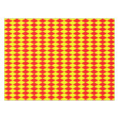 Nappe Red Yellow Harlequin Checkered Design (Devant (Horizontal))