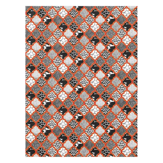 Nappe Red Yellow Hollywood Regency (Devant)