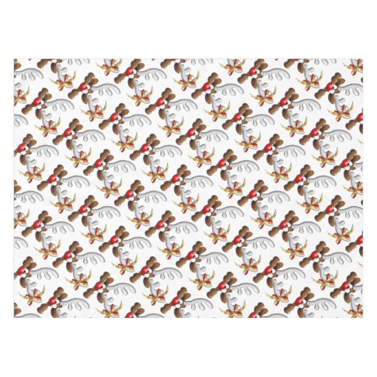 Nappe Reindeer Puzzled drôle Caractère de Noël (Devant (Horizontal))