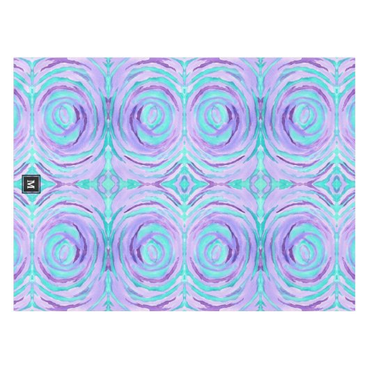 Nappe Remous pourpre de turquoise d'aquarelle de (Devant (Horizontal))